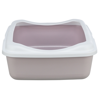 TRIXIE KATTENBAK CLASSIC MET RAND LILA / WIT