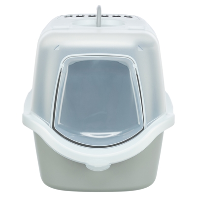 TRIXIE KATTENBAK VICO OPEN TOP MET KAP LICHTGRIJS / WIT