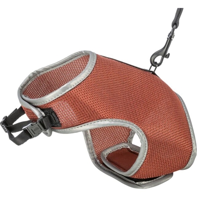 TRIXIE SOFTTUIG KAT MET RIEM ROEST
