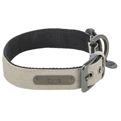 TRIXIE HALSBAND HOND CITYSTYLE EXTRA BREED KATOEN LICHTGRIJS