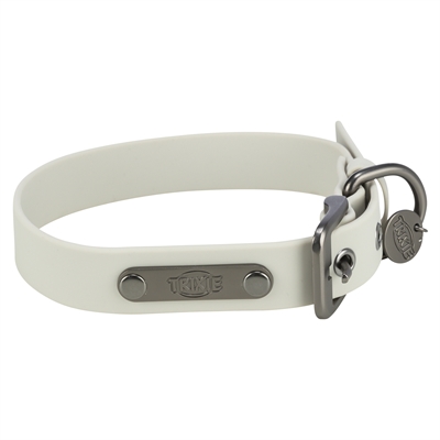 TRIXIE HALSBAND HOND CITYSTYLE PVC LICHTGRIJS