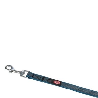 TRIXIE HONDENRIEM SLEEPLIJN MET RUBBER ANTI SLIP PETROL BLAUW