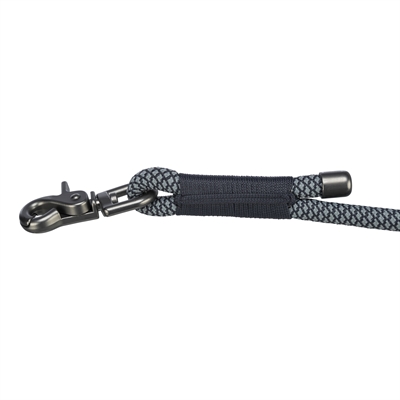 TRIXIE HONDENRIEM SOFT ROPE VERSTELBAAR ZWART / GRIJS