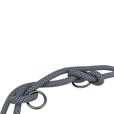 TRIXIE HONDENRIEM SOFT ROPE VERSTELBAAR ZWART / GRIJS