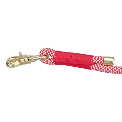TRIXIE HONDENRIEM SOFT ROPE VERSTELBAAR ROOD / CREME