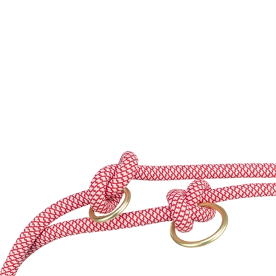 TRIXIE HONDENRIEM SOFT ROPE VERSTELBAAR ROOD / CREME