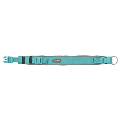 TRIXIE HALSBAND HOND PREMIUM EXTRA BREED AQUA / GRAFIET GRIJS