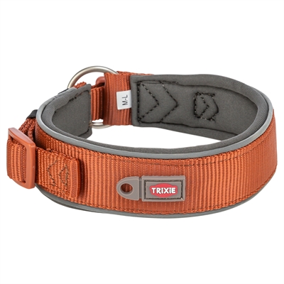TRIXIE HALSBAND HOND PREMIUM EXTRA BREED ROEST / GRAFIET GRIJS