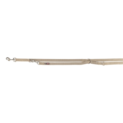 TRIXIE HONDENRIEM PREMIUM VERSTELBAAR ZAND TAUPE