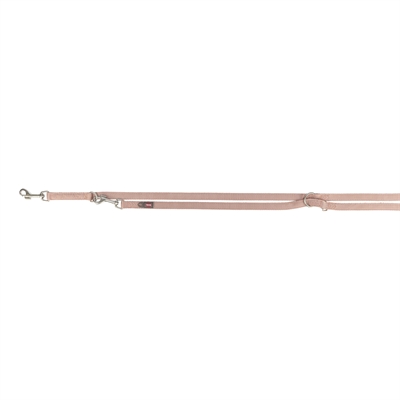 TRIXIE HONDENRIEM PREMIUM VERSTELBAAR TWEELAAGS BLUSH