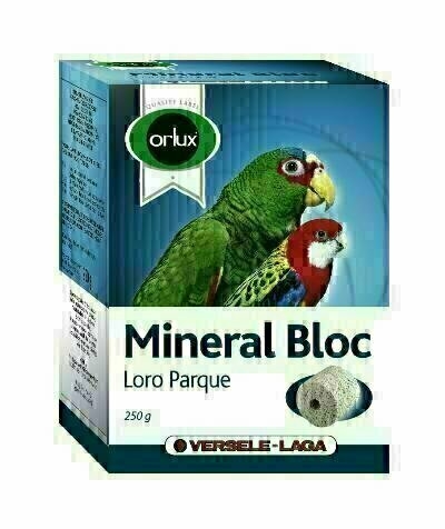 ORLUX Mineraalblok Grote Parkiet Loro Parque - met grit, zeekoraal & maagkiezel, hoog calcium 25% - 400