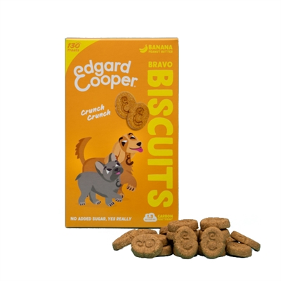 EDGARD & COOPER Hondensnack Adult Biscuit Banaan Pindakaas Verse ingrediënten - Glutenvrij - 400 g