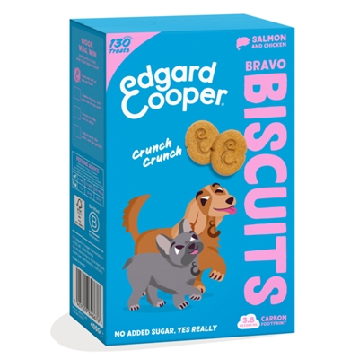 EDGARD & COOPER Hondensnack Adult Biscuit Zalm/Kip Graanvrij met verse ingrediënten - 400