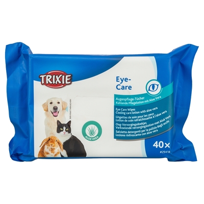 TRIXIE Oog verzorgingsdoekjes Aloe Vera verkoelend 100% plantaardige vezels - 40 st