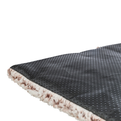 TRIXIE TAPIS DE COUCHAGE CALIDA AVEC GARNISSAGE THERMORÉFLÉCHISSANT BLANC-MARRON