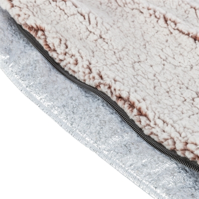 TRIXIE TAPIS DE COUCHAGE CALIDA AVEC GARNISSAGE THERMORÉFLÉCHISSANT BLANC-MARRON