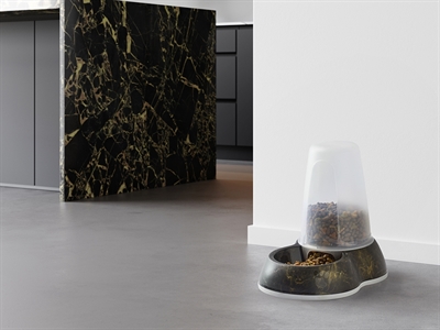 SAVIC VOERDISPENCER LOOP MARBLE ZWART / GOUD