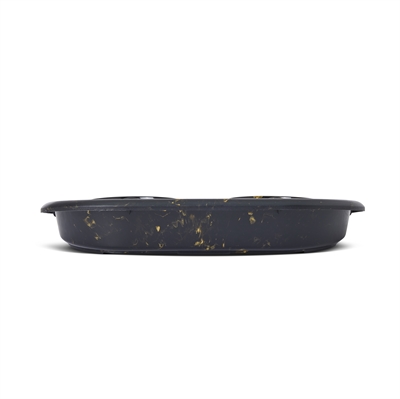 SAVIC BUTLER VOERBAK EN DRINKBAK MET PLATEAU MARBLE ZWART / GOUD
