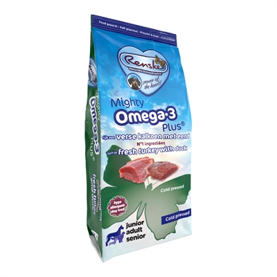 Renske Mighty Omega Plus Kalkoen/Eend Geperst Hondenvoer