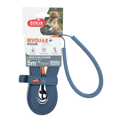 ZOLUX BVK SLEEPLIJN PLAT SILICONEN BLAUW