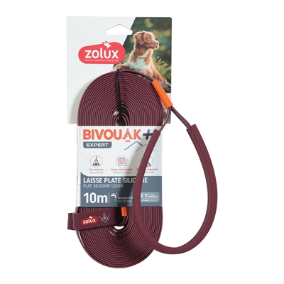 ZOLUX BVK SLEEPLIJN PLAT SILICONEN ROOD