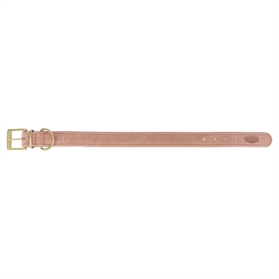TRIXIE HALSBAND HOND PURE LEER ROZE