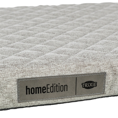 TRIXIE Hundekissen Noah Vital orthopädisch mit Memory Foam 5 cm, rutschfeste Unterseite, abnehmbarer Bezug - Hellgrau - 90x65 cm