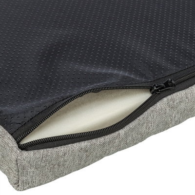 TRIXIE Hundekissen Noah Vital orthopädisch mit Memory Foam 5 cm, rutschfeste Unterseite, abnehmbarer Bezug - Hellgrau - 90x65 cm