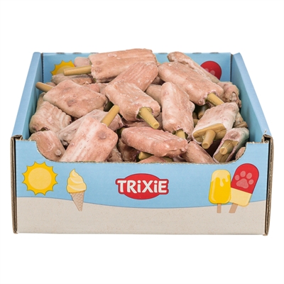 TRIXIE Hondenijsje ICE POP Kipsmaak 22% kip ijsvorm verwennerij - Rood - 70x55 g