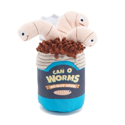 BARK Plüsch-Spielzeug Live Bait Bites – knisternd, mit Quietscher & weiche Würmchen – Multicolor – 26x16x11 cm / bis 20 kg