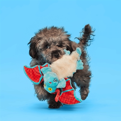 BARK GRIMBOLD THE DRAGON Drache Plüsch-Hundespielzeug Blau