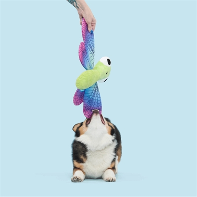 BARK Dragonfly Guy Libelle pluche hondenspeelgoed piepend 41x26x7 cm