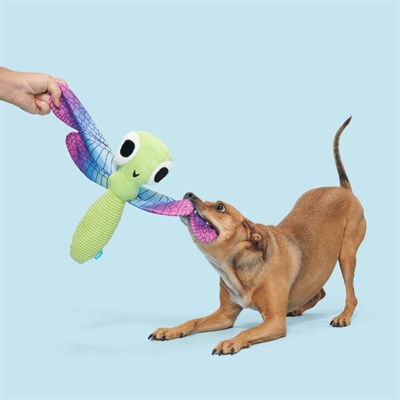 BARK Dragonfly Guy Libelle pluche hondenspeelgoed piepend 41x26x7 cm