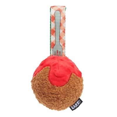 BARK A Squeaky Meat-A-Ball pluche hondenspeelgoed pluche/rubber/nylon piepend 25,5x15x9 cm