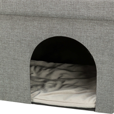 TRIXIE KATTENMAND / KATTENHUIS KIMY SOFT 2 VERDIEPINGEN LICHTGRIJS