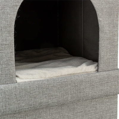 TRIXIE KATTENMAND / KATTENHUIS KIMY SOFT 2 VERDIEPINGEN LICHTGRIJS