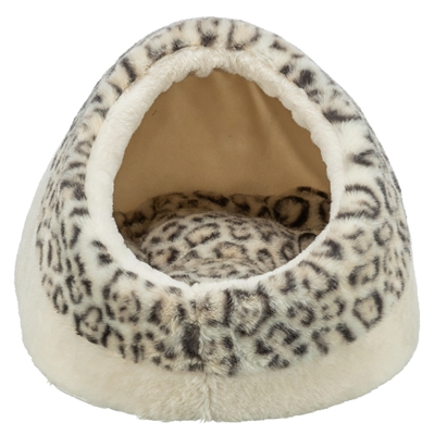 TRIXIE KATTENMAND IGLO LEO  SOFT PLUCHE CREME / PANTERPRINT