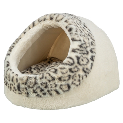 TRIXIE KATTENMAND IGLO LEO  SOFT PLUCHE CREME / PANTERPRINT