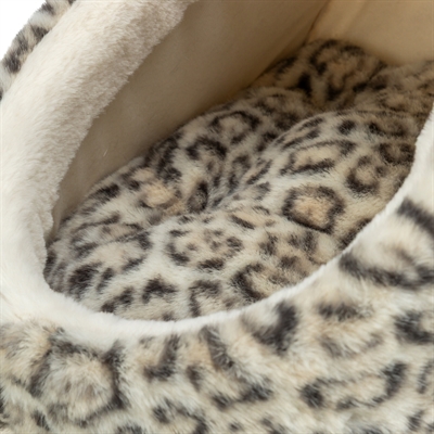 TRIXIE KATTENMAND IGLO LEO  SOFT PLUCHE CREME / PANTERPRINT