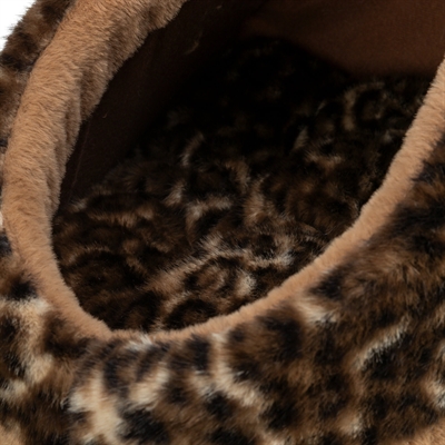 TRIXIE KATTENMAND IGLO LEO  SOFT PLUCHE BRUIN / PANTERPRINT