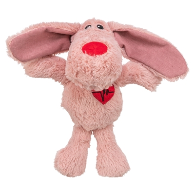 TRIXIE HOND HART PLUCHE ROZE