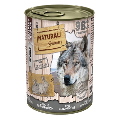 Natural Greatness Monoprotein Rabbit Recipe natvoeding hond