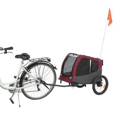 TRIXIE HONDENFIETSKAT GRIJS / ROOD