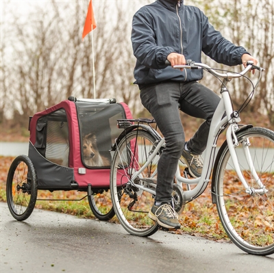 TRIXIE HONDENFIETSKAT GRIJS / ROOD