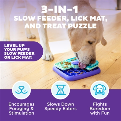 NINA OTTOSSON Interactief hondenspel LICK N'FLIP LEVEL 1 - Combi puzzel, likmat en slow feeder - Geen kleur - 19x19x5 cm