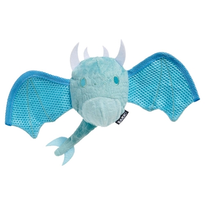 Bark Brrrtha The Dragon kauwspeelgoed pluche en rubber piepend 19x9x6 cm