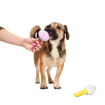 BARK Cake Pups Birthday pluche hondenspeelgoed pluche piepend 15x8x6 cm