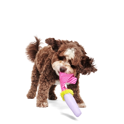 BARK Party Blow-Wower Birthday pluche hondenspeelgoed pluche piepend 38x8x5 cm