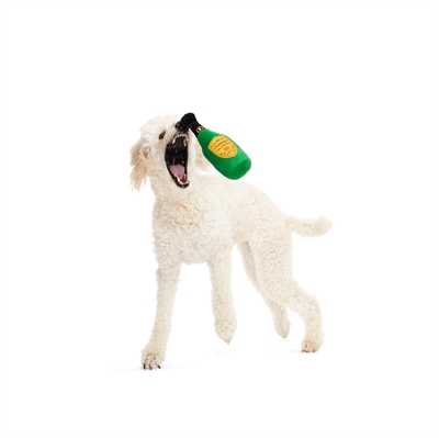 BARK Sparklin Chompagne Birthday pluche hondenspeelgoed pluche piepend 23x9x9 cm