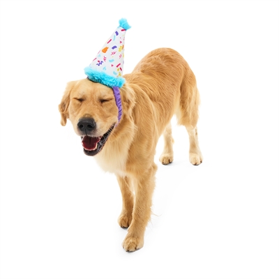 BARK Party Pooper Hat Birthday pluche hondenspeelgoed pluche piepend 29x9x9 cm